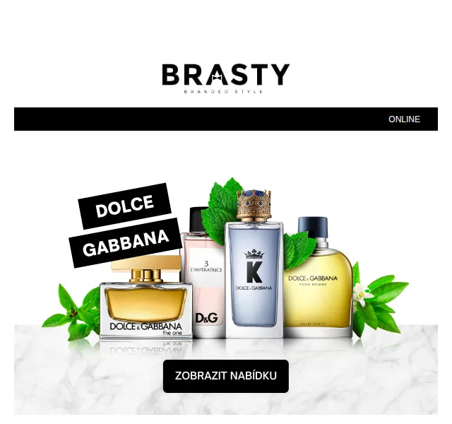 Brasty: 100 Kč sleva na Dolce & Gabbana parfémy – červen 2026 | Nuslet.cz