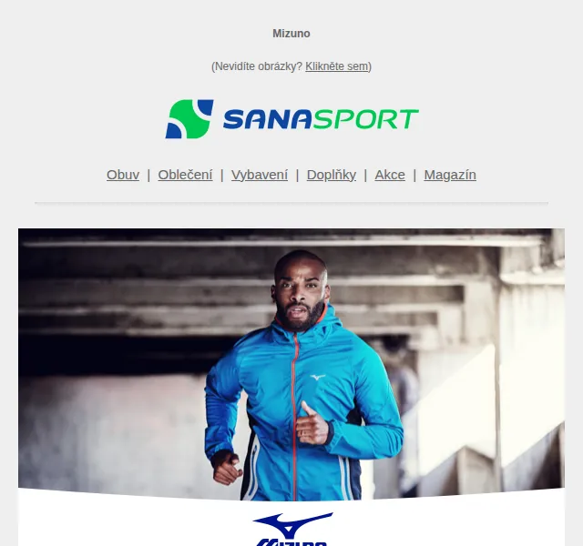 Sanasport: Mizuno výprodej se slevou 20–80 % – červen 2026 | Nuslet.cz