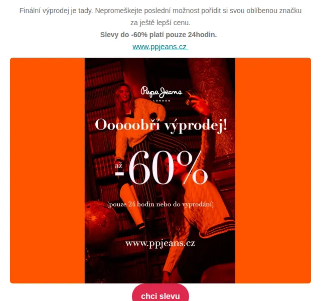 Pepe Jeans: Finální výprodej se slevami do -60 % – červen 2026 | Nuslet.cz