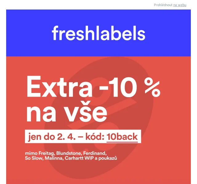 Freshlabels: Extra 10 % i na zlevněné batohy – červen 2026 | Nuslet.cz