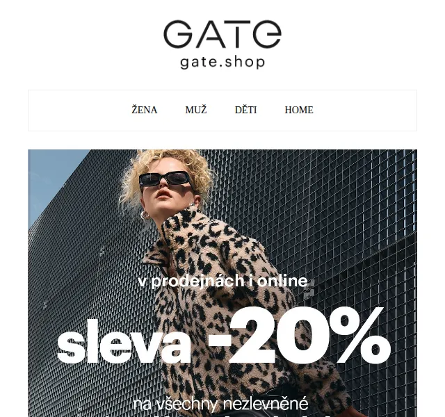 gate.shop: -20% na zimní bundy a kabáty – červen 2026 | Nuslet.cz