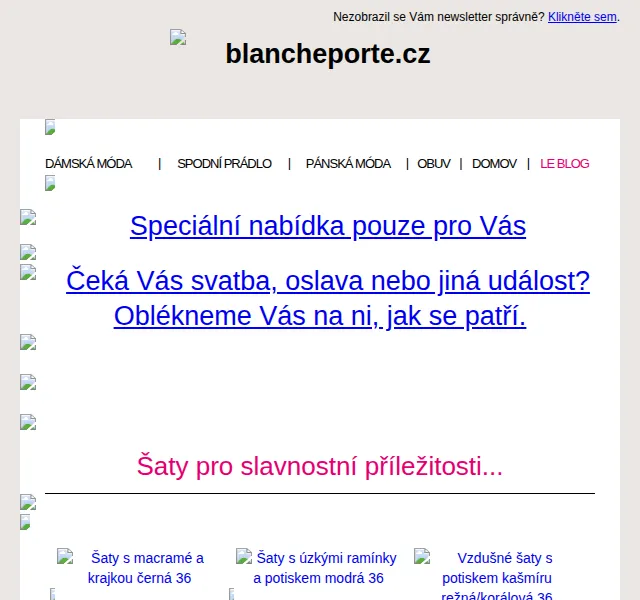 Blancheporte: svatební šaty a doplňky se slevou až 50 % – červen 2026 | Nuslet.cz