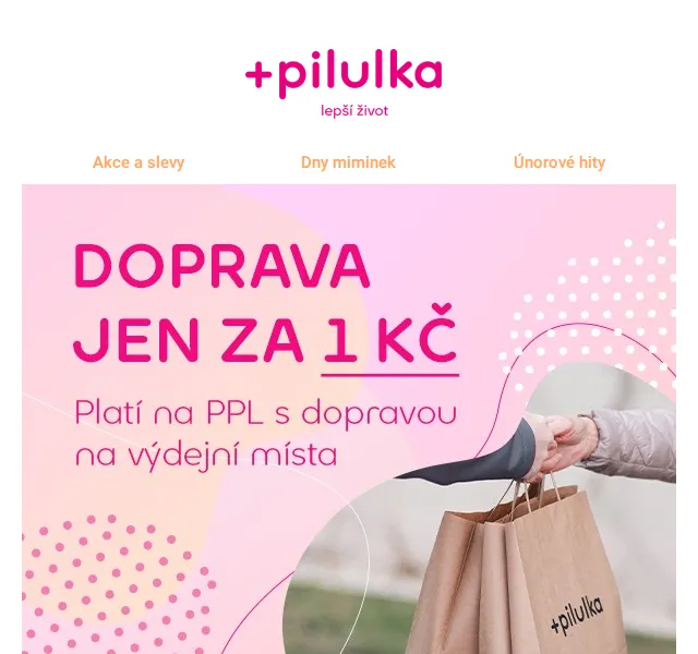 Pilulka.cz: Doprava za 1 Kč u PPL Parcelshop – červen 2026 | Nuslet.cz
