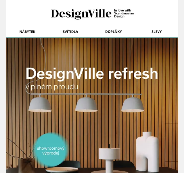 DesignVille: Výprodej nábytku až 30 % – květen 2026