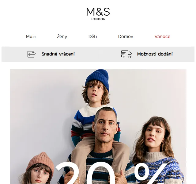 Marks and Spencer: 20% sleva na svetry a kardigany – červen 2026 | Nuslet.cz