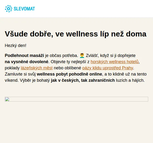 Slevomat: wellness pobyty v ČR i Polsku – červen 2026 | Nuslet.cz