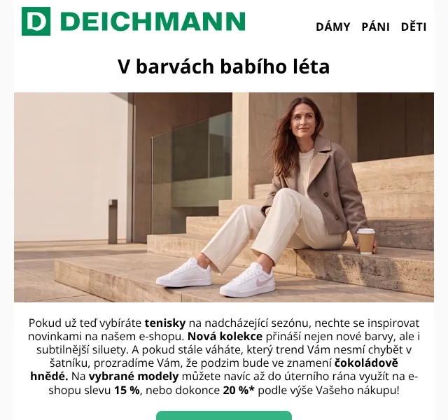 Deichmann: Tenisky až -20 % – Srpen 2026 | Nuslet