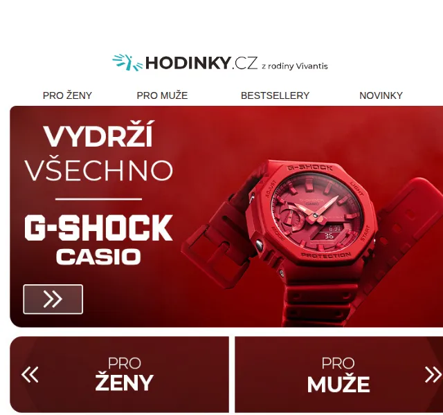 Hodinky.cz: Sleva na šperky 50 % a Casio G-Shock – červen 2026 | Nuslet.cz