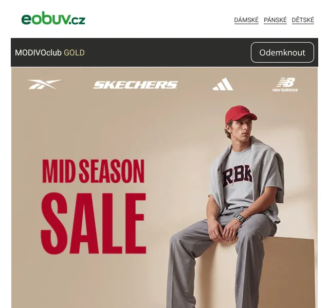 Eobuv.cz: Boty do 1160 Kč – MID SEASON SALE – Duben 2026