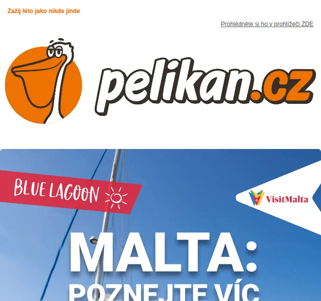 ✈ Pelikan.cz: Malta levně – červen 2026 | Nuslet.cz