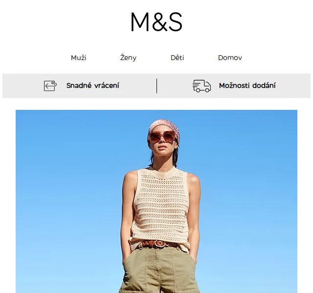 Marks and Spencer: Letní šortky, topy a kolekce Body – červen 2026 | Nuslet.cz