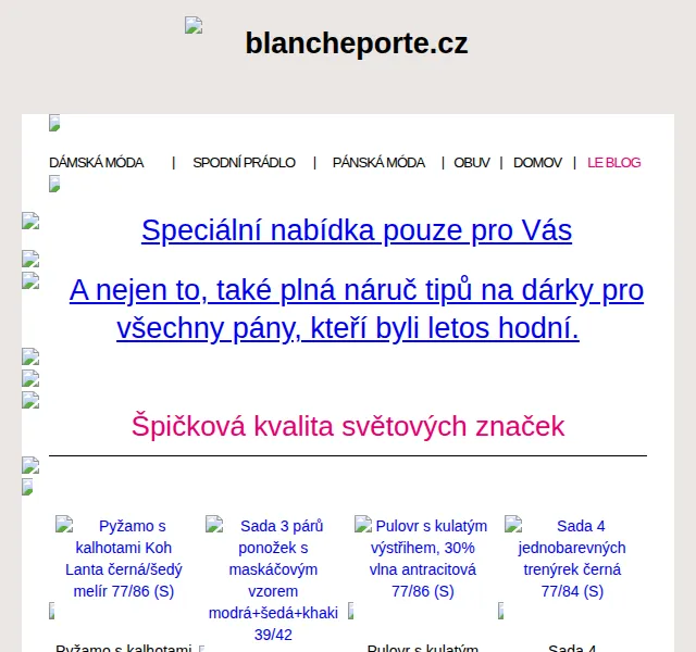 Blancheporte: Pánská móda se slevou až 70 % – červen 2026 | Nuslet.cz
