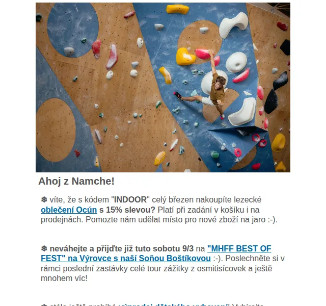 Namcheshop: Ocún 15% sleva na lezecké oblečení – březen 2026 | Nuslet.cz