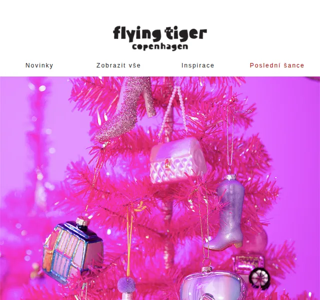 Flying Tiger Copenhagen: Růžové Vánoce – červen 2026 | Nuslet.cz