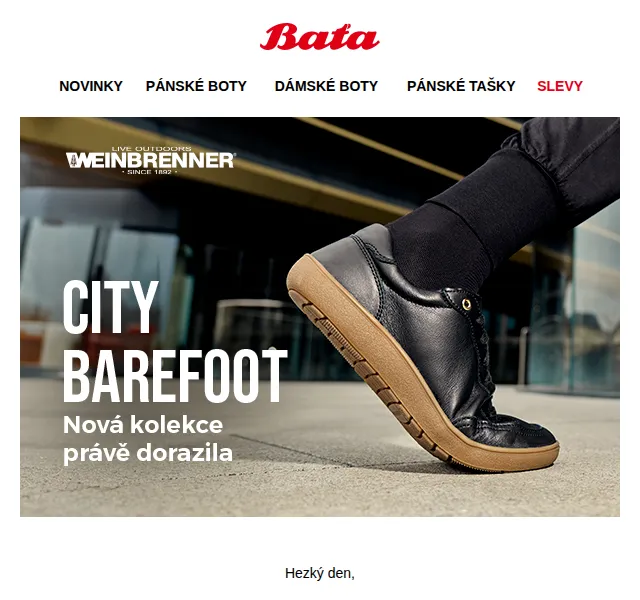 Baťa: Nová barefoot kolekce Weinbrenner – červen 2026 | Nuslet.cz