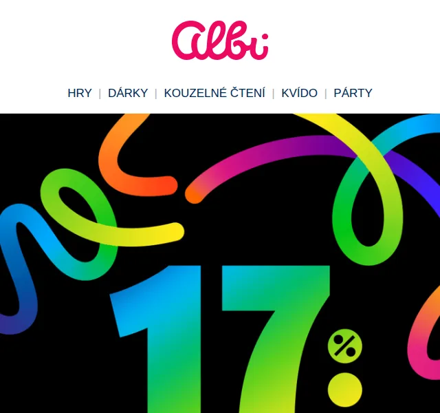 Albi: 17% sleva na hry a dárky – červen 2026 | Nuslet.cz
