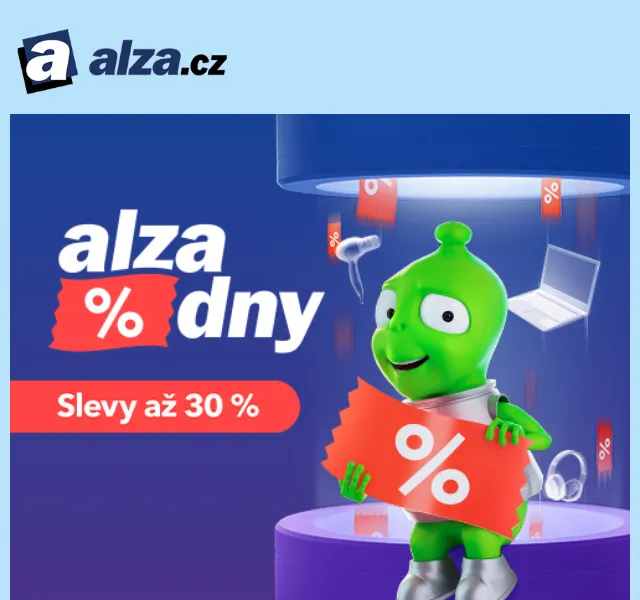 Alza.cz: podzimní slevy až 30 % – říjen 2026