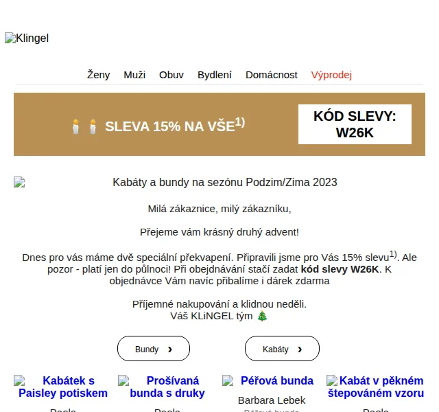 KLiNGEL: 15% sleva na vše a dárek zdarma – prosinec 2023 | Nuslet.cz