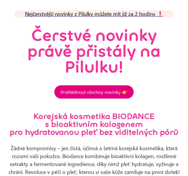 Pilulka.cz: Korejská kosmetika Biodance a slevy až 28 % – červen 2026 | Nuslet.cz