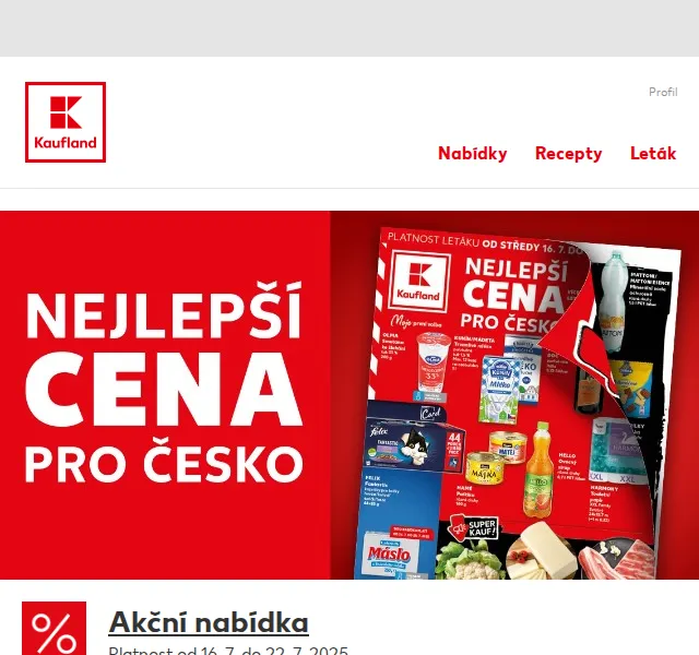 Kaufland: Milka čokoláda 69,90 Kč a trvanlivé mléko 11,90 Kč – červenec 2026 | Nuslet.cz