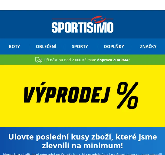 Sportisimo.cz: Výprodej bot, oblečení a sportovní výbavy – červen 2026 | Nuslet.cz