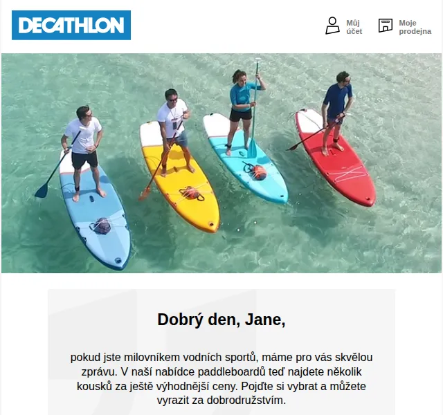 DECATHLON: Paddleboardy se slevou až 14 % – červen 2026 | Nuslet.cz