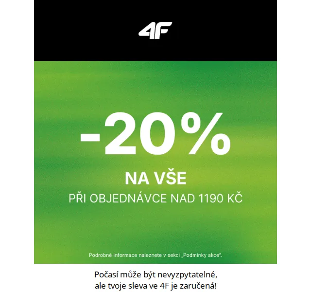 4Fstore: Sleva -20% na vše – říjen 2025 | Nuslet.cz