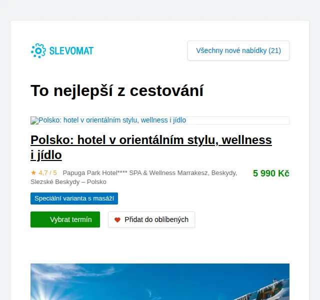Slevomat: Pobyt na vrcholu Lysé hory s polopenzí – červen 2026 | Nuslet.cz