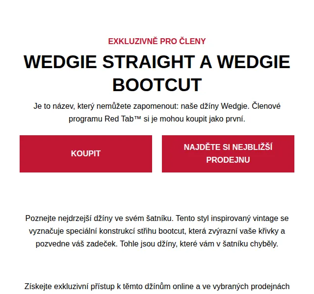Levi's: Nová kolekce Wedgie – červenec 2026 | Nuslet.cz