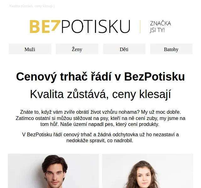 BezPotisku: Výprodej cenový trhač – červenec 2026 | Nuslet.cz