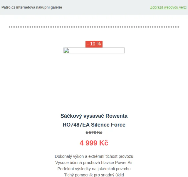 Patro.cz: Rowenta se slevami až 51 % – červen 2026 | Nuslet.cz