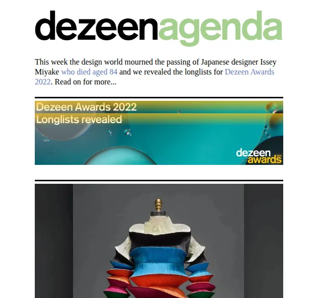 Dezeen Daily: Designové novinky a projekty – červen 2026 | Nuslet.cz