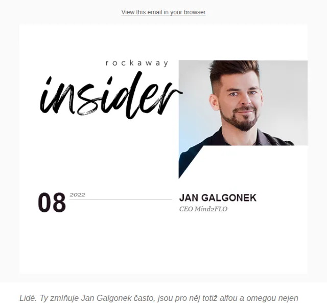 Rockaway Insider: Inspirativní rozhovor s Janem Galgonkem – červen 2026 | Nuslet.cz