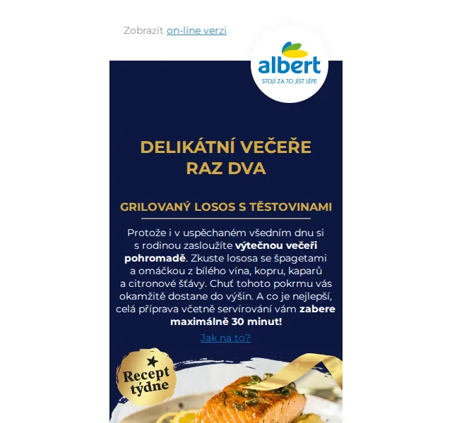 Albert: Filet z lososa s 45% slevou – červen 2026 | Nuslet.cz