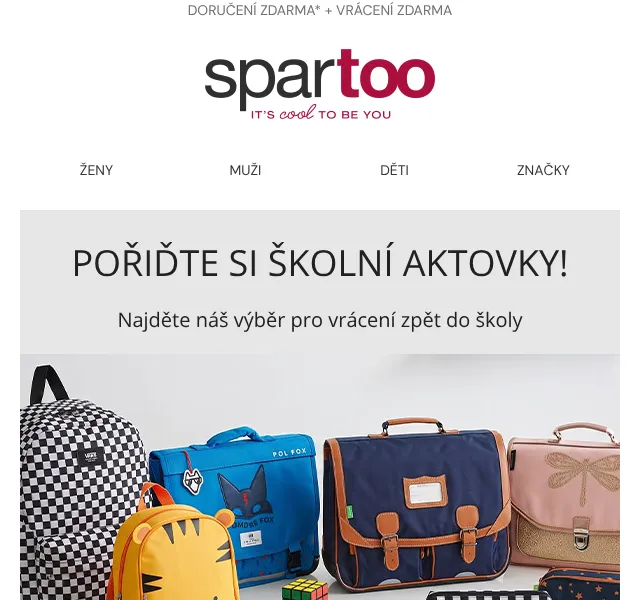 Spartoo.cz: Školní aktovky – srpen 2026 | Nuslet.cz