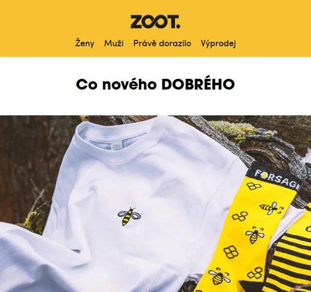 ZOOT: DOBRO včelí tričko a ponožky – červen 2026 | Nuslet.cz