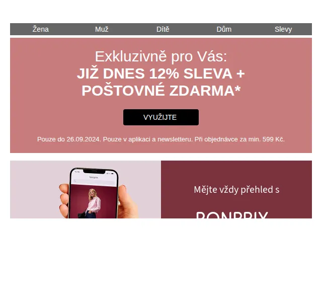 Bonprix: 12% sleva a poštovné zdarma – červenec 2026 | Nuslet.cz