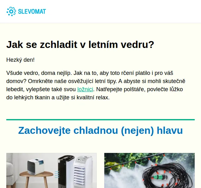 Slevomat: ochlazovače vzduchu, ložnice – červenec 2026 | Nuslet.cz