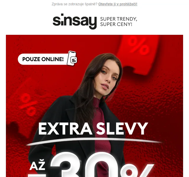 Sinsay: Extra slevy až -30% – duben 2026 | Nuslet.cz