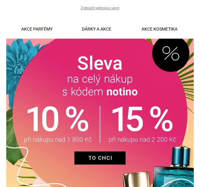 Notino: Až -15 % na letní nákup – červen 2026 | Nuslet.cz