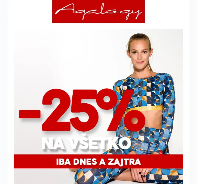 Aqalogy: 25% sleva na nohavičky, body a legíny – červen 2026 | Nuslet.cz