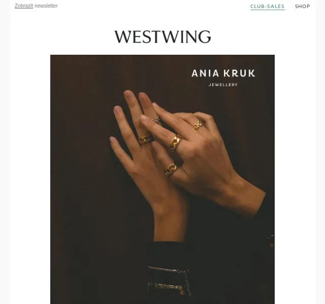 Westwing: ANIA KRUK jarní šperky – červenec 2026 | Nuslet.cz