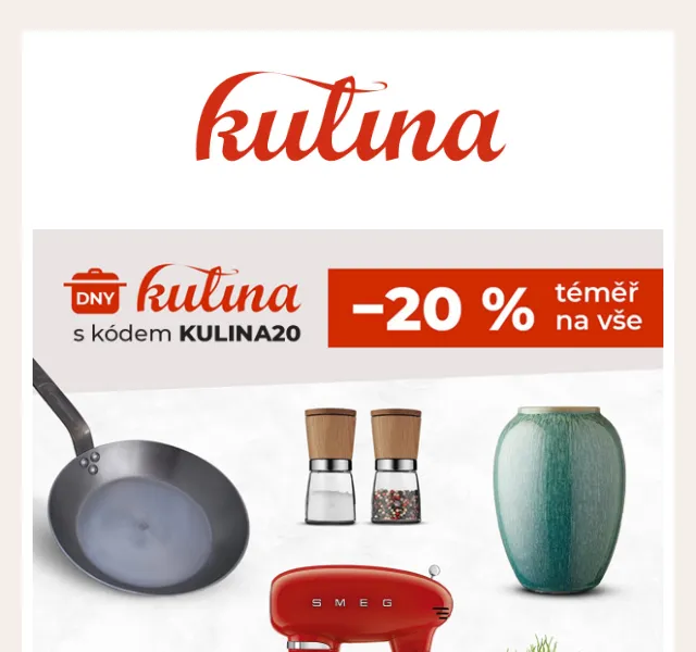 KULINA.cz: Sleva 20 % na kuchyňské vybavení – září 2022 | Nuslet.cz