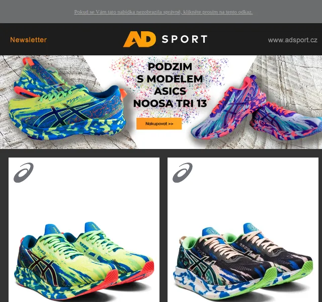 AD Sport.cz: Asics NOOSA TRI 13 od 2 249 Kč – červen 2026 | Nuslet.cz