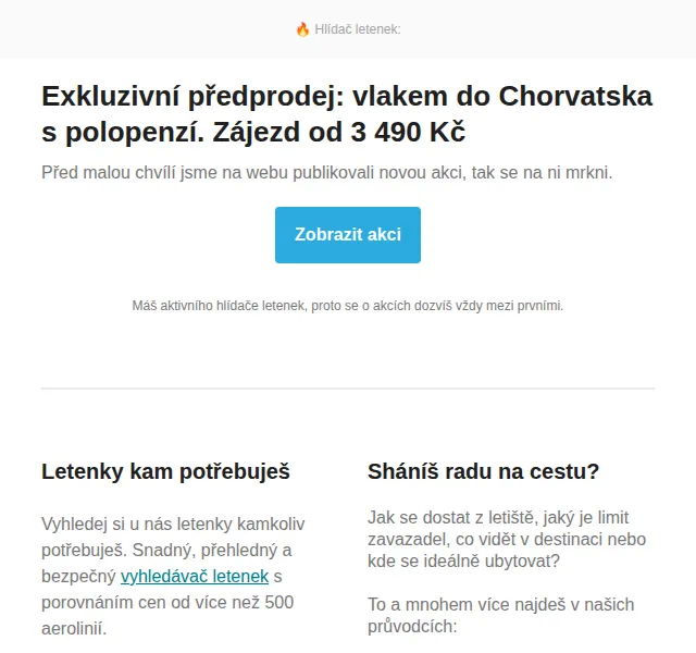 Cestujlevne.com: Vlakem do Chorvatska s polopenzí od 3 490 Kč – červen 2026 | Nuslet.cz