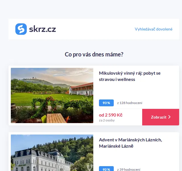 Skrz: TOP 10 pobytů – wellness, lázně a exotika – prosinec 2026 | Nuslet.cz