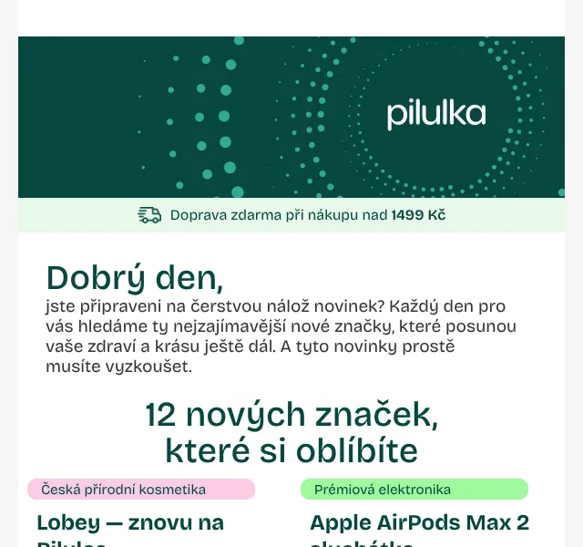 Pilulka.cz: 12 nových značek – květen 2026 | Nuslet.cz