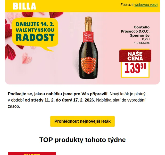 Billa: Jahody -43 % a losos -46 % v letáku – červen 2026 | Nuslet.cz