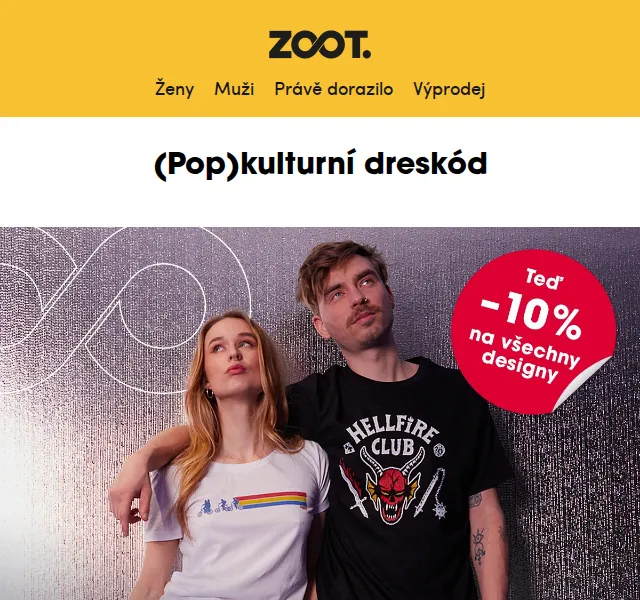 ZOOT: 10% sleva na značku ZOOT.FAN – červen 2026 | Nuslet.cz
