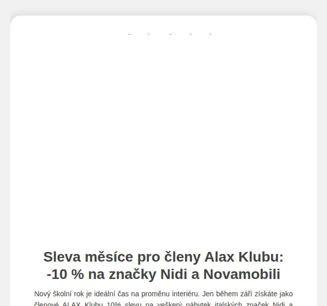 ALAX nábytek: -10 % na Nidi a Novamobili – září 2026 | Nuslet.cz